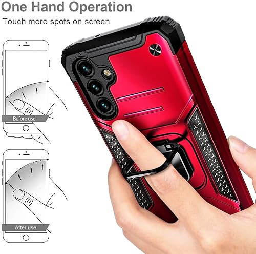 Miniatura 6 de NZND Funda para Samsung Galaxy A14 5G con protector de pantalla de vidrio templado (cobertura máxima), grado militar protección de cuerpo completo,