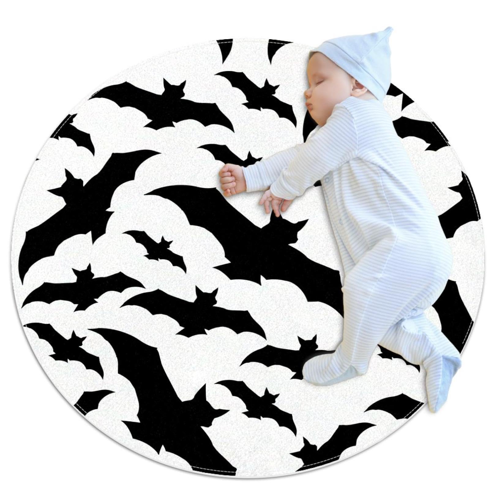Tapis de salle de bain chauve-souris noir empêche les glissades au sol