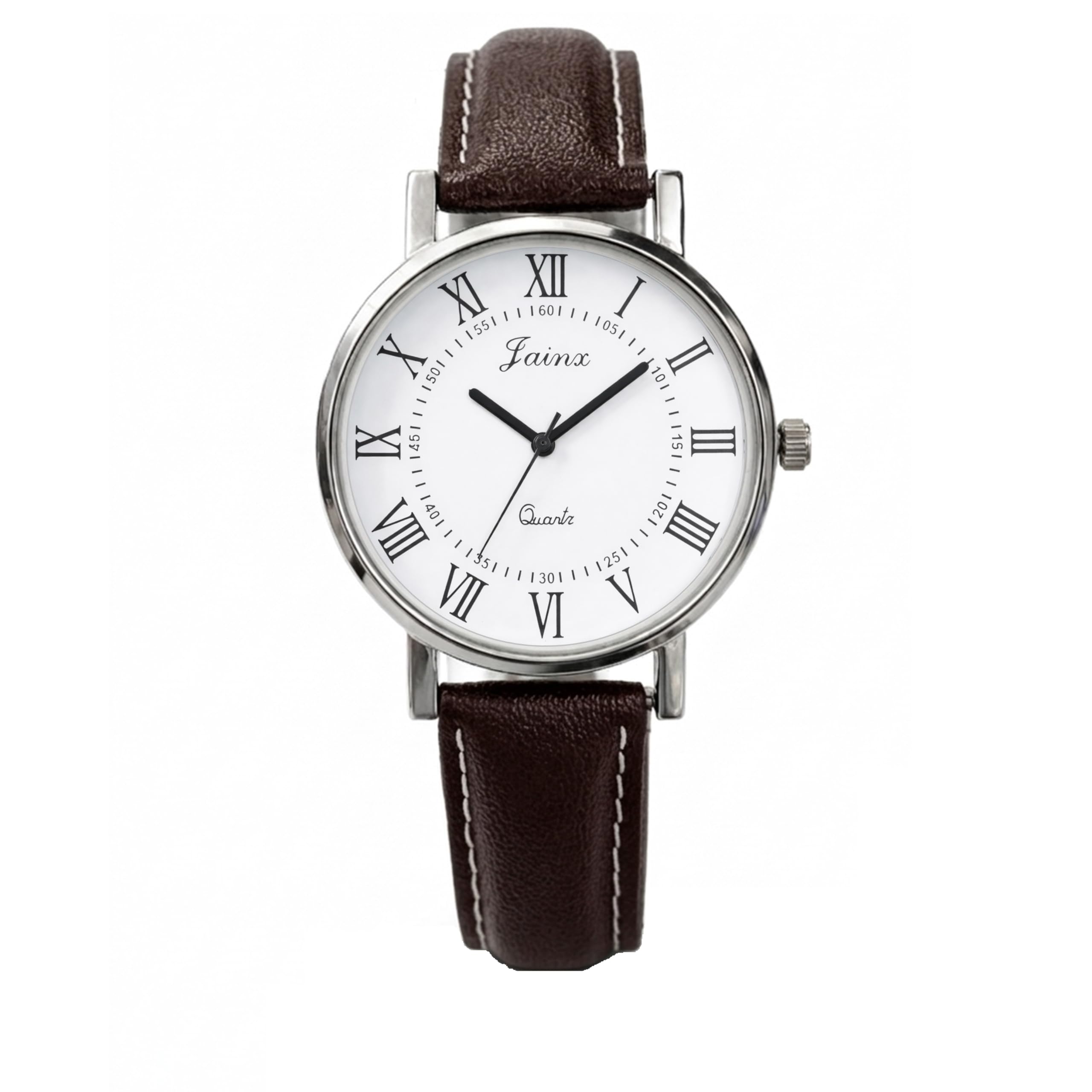 Corporate Gift Leather Strap Analog Wrist Watch for Women (Black/Brown Strap Color)-image-46