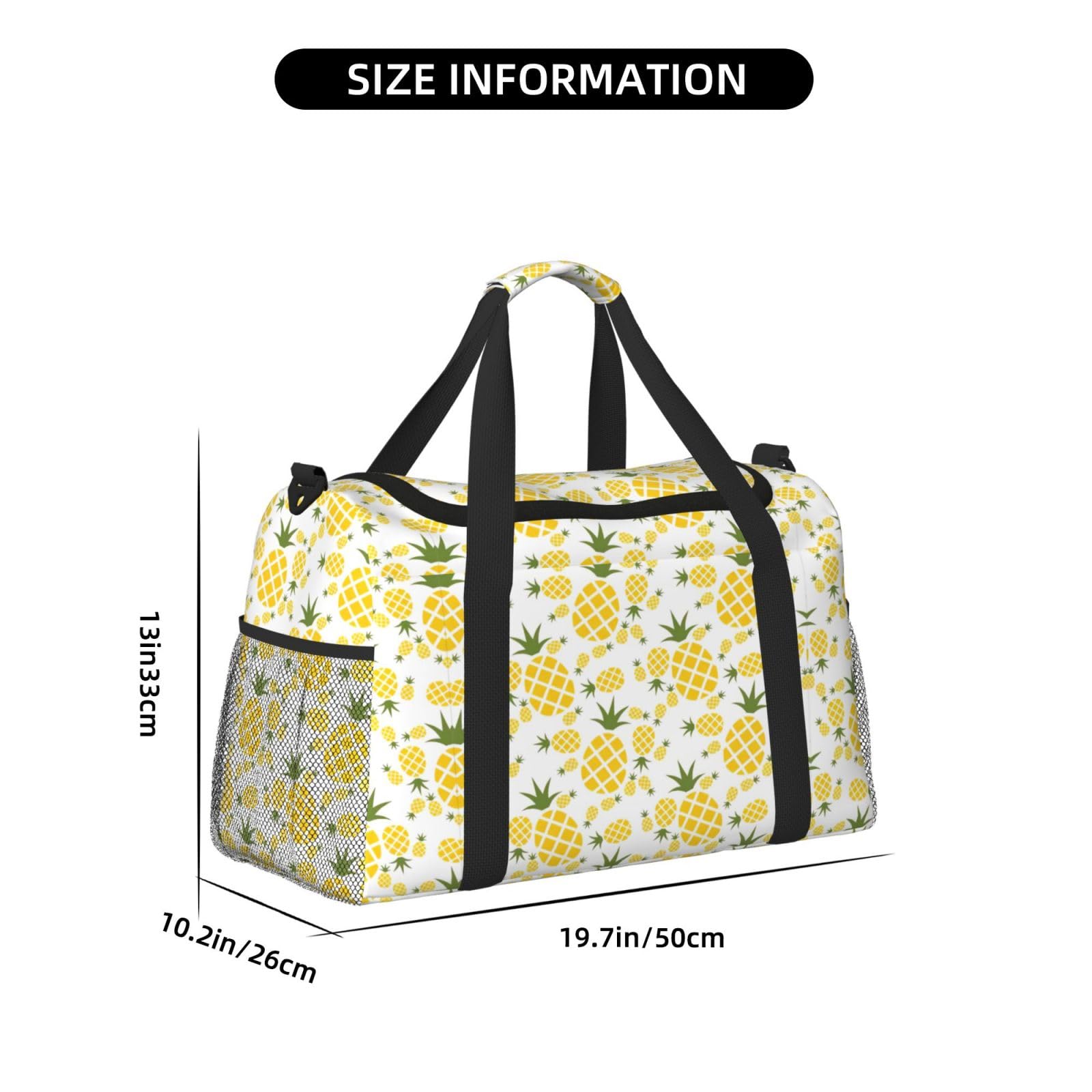 Ananas. (2) torba na ramię damska męska torba podróżna crossbody torebka torba na ramię torebki robocze codzienna torba hobo