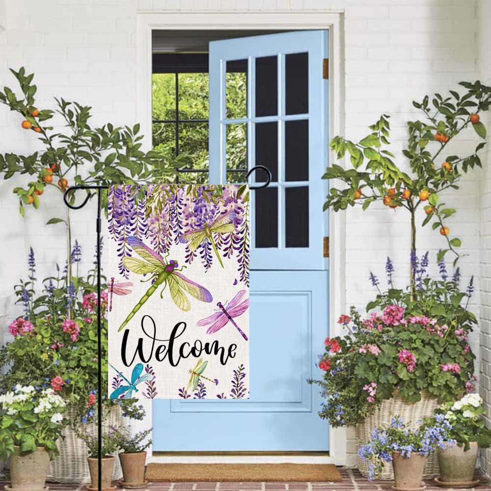 Baccessor 2 PCS Spring Summer Garden Flag and Spring Summer Doormat