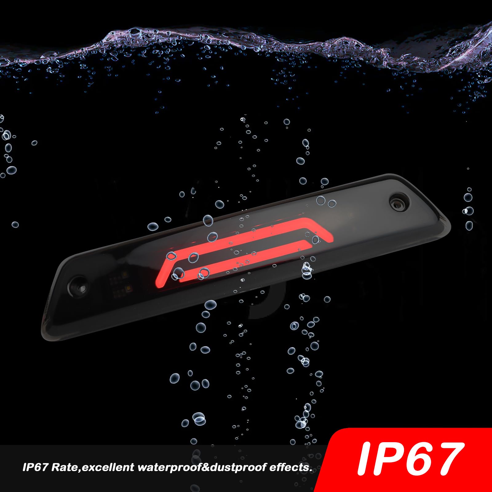 CarWorld 3e Feu Stop Pour Ford F150 F-150 2009-2014, Voiture 3ème Frein Cargo Feu Arrière Arrière Haut Feu Stop Feu Arrière Cargo