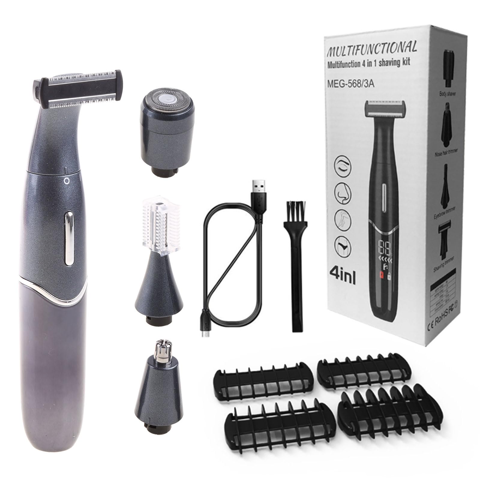 4 In1 épilateur électrique femmes rasoir rasoir de sourcils jambe visage épilateur tondeuse Rechargeable dame rasage