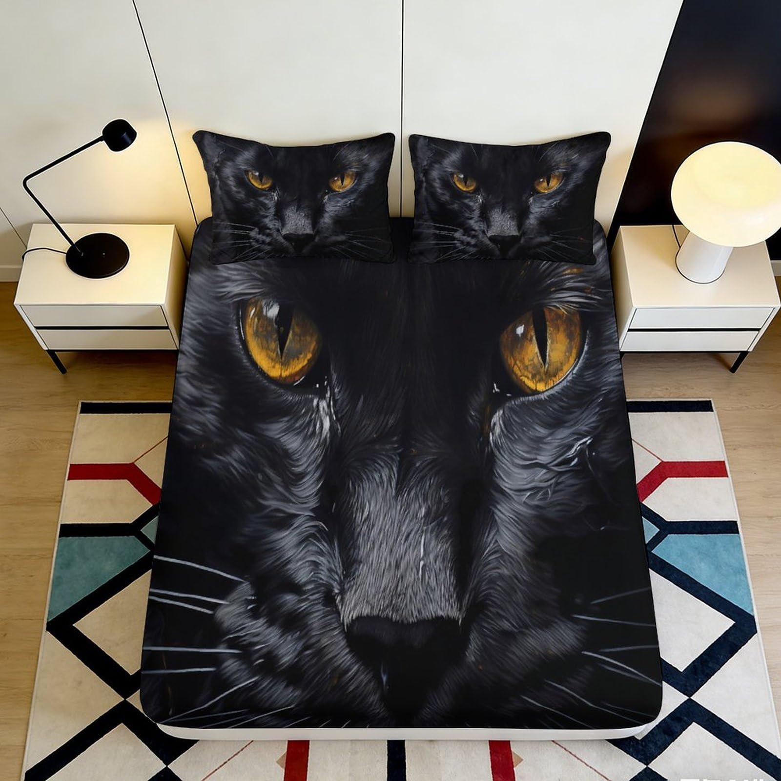 3D Printed Fitted Sheet Microfiber Galaxy Starry Sky Bed Cover for Bedroom, Dorm, and Guest Room Protection and Decoration 90x200x25cm