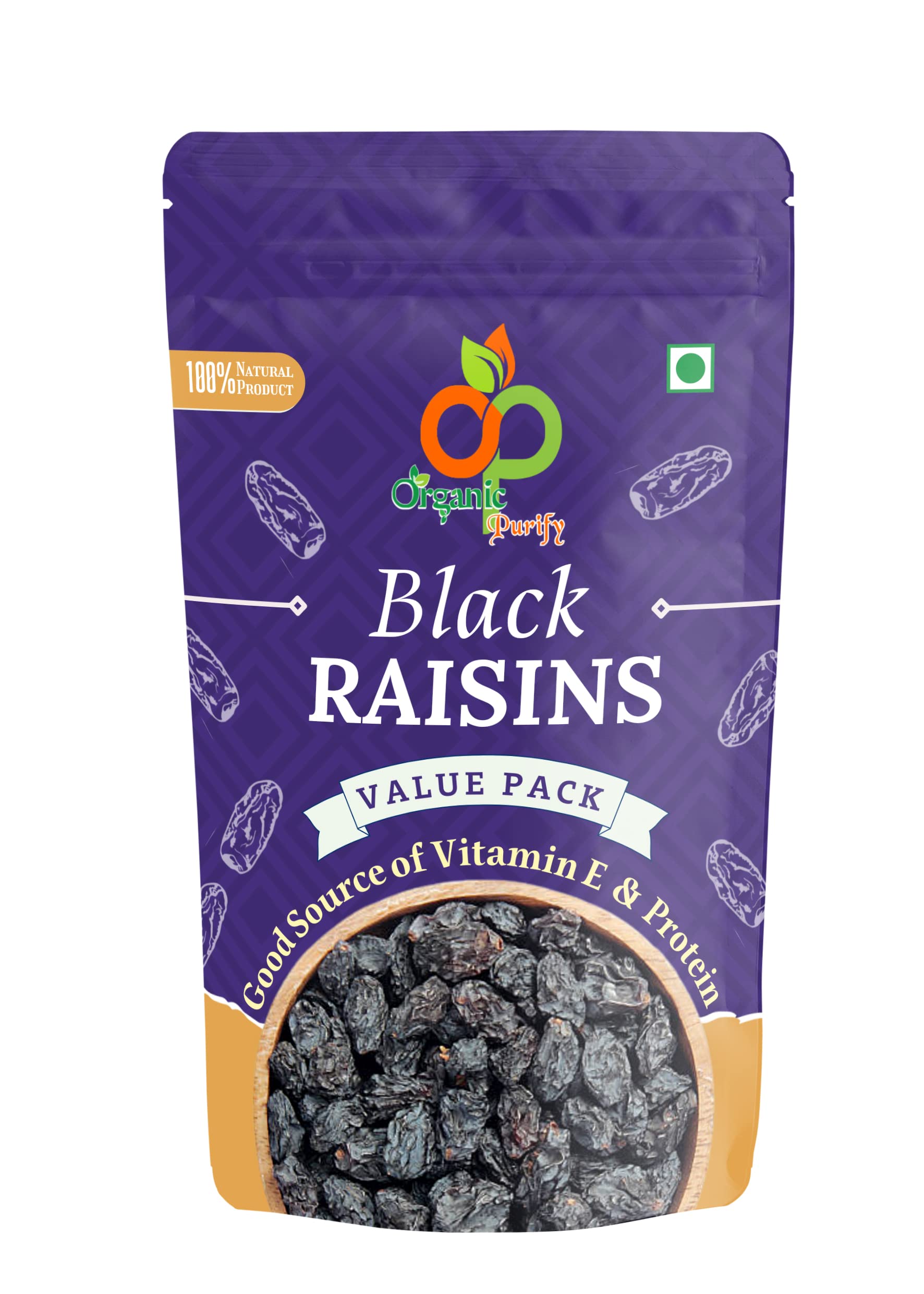 Organic Purify Premium Afghani Seedless Black Raisins - 500gm (B092FW4KSC) Amazon Price History, Amazon Price Tracker