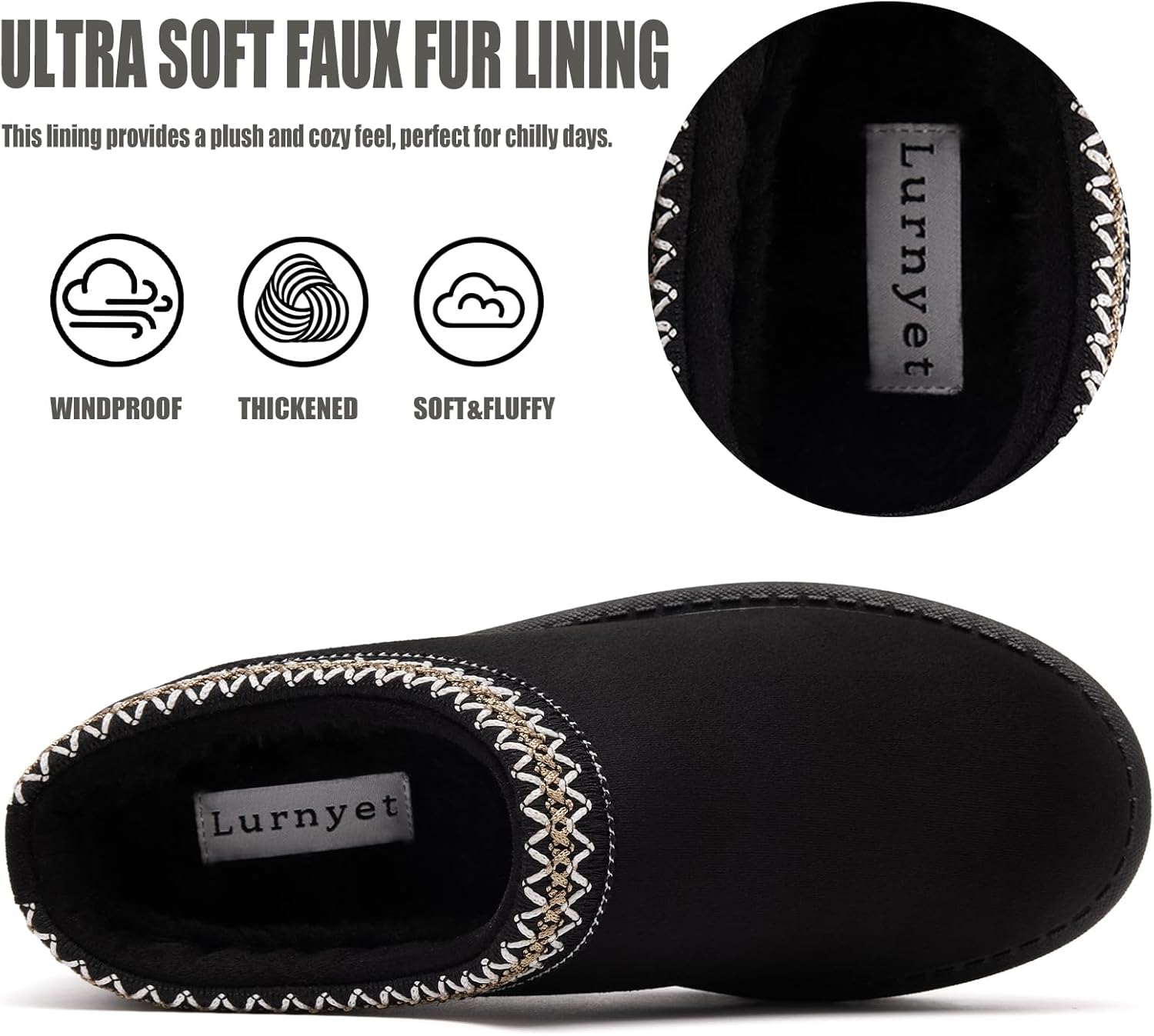 Women's Slippers Platform Mini Boots Anti-Slip Short Ankle Boot Faux Fur Sneakers Winter Cozy Warm House Shoes Indoor Outdoor - Image 4