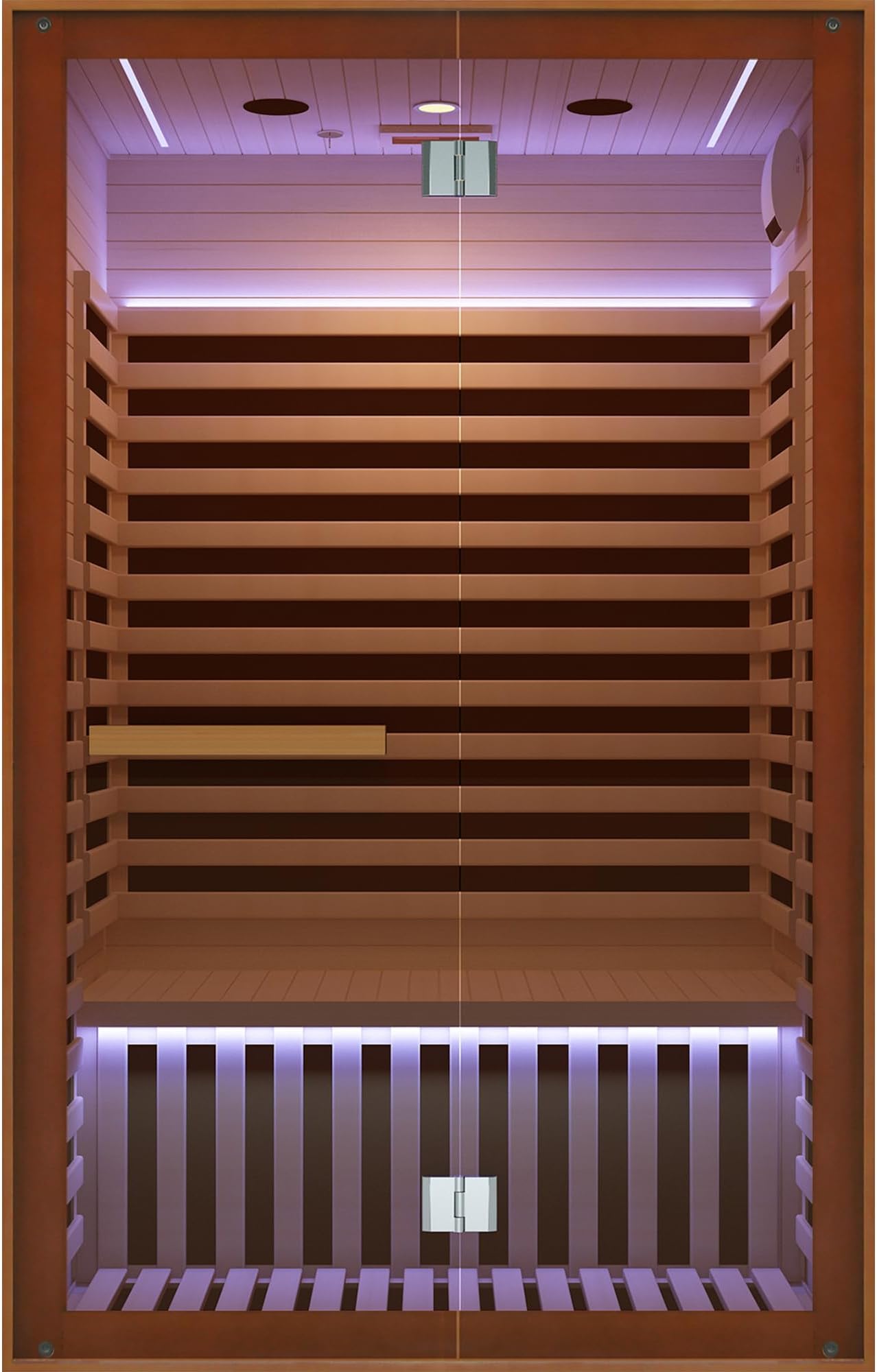 RIGO Sauna Infrared Far Infrared Sauna for Home Sauna 2 Person with Hemlock Wood Dry Sauna for Home Infrared Sauna 2 Person Low EMF Indoor Sauna for Two Person in Home Sauna 1950W with Speakers