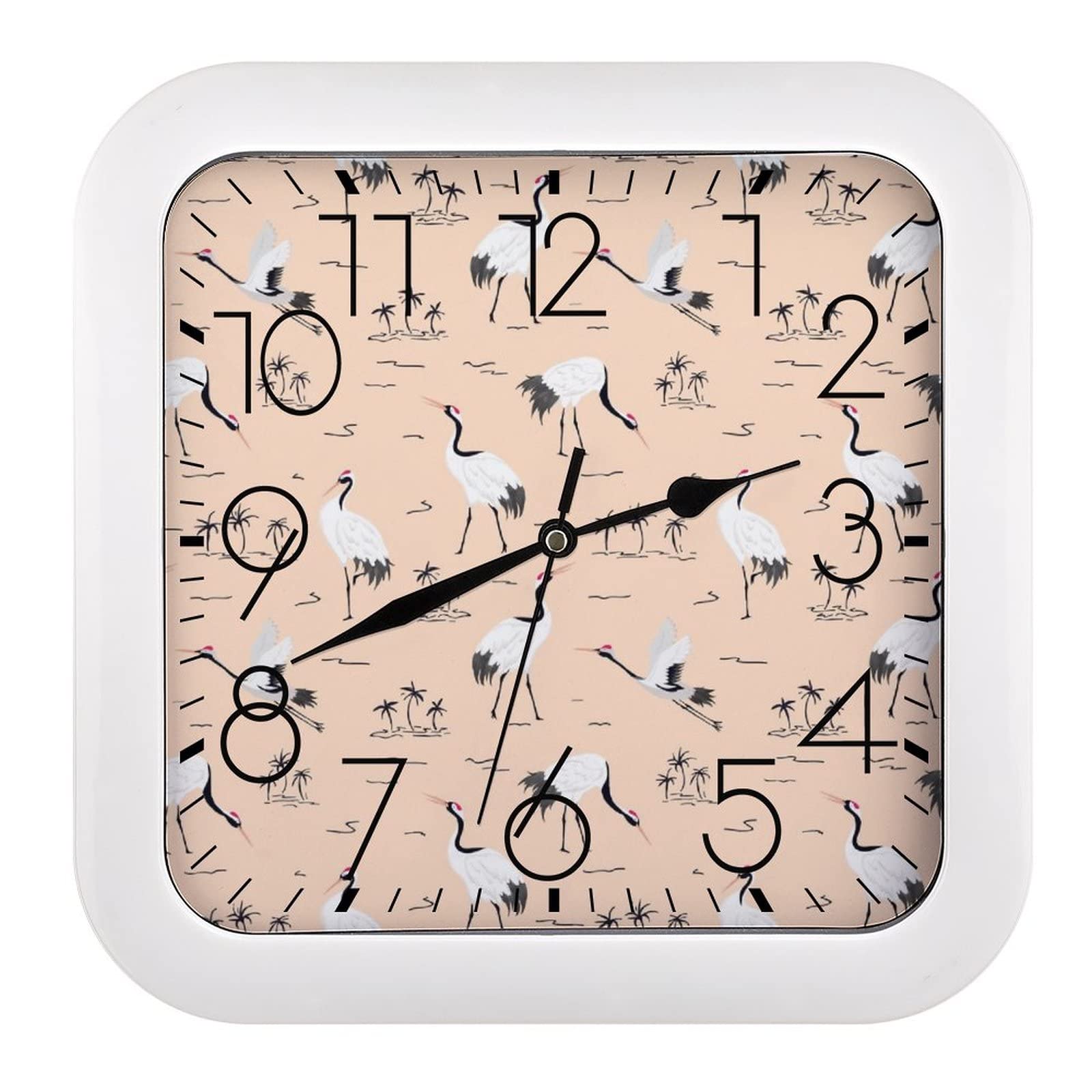 Pendule Murale Silencieuse 26x26cm Moderne Horloge Murale pour Bureau et Maison