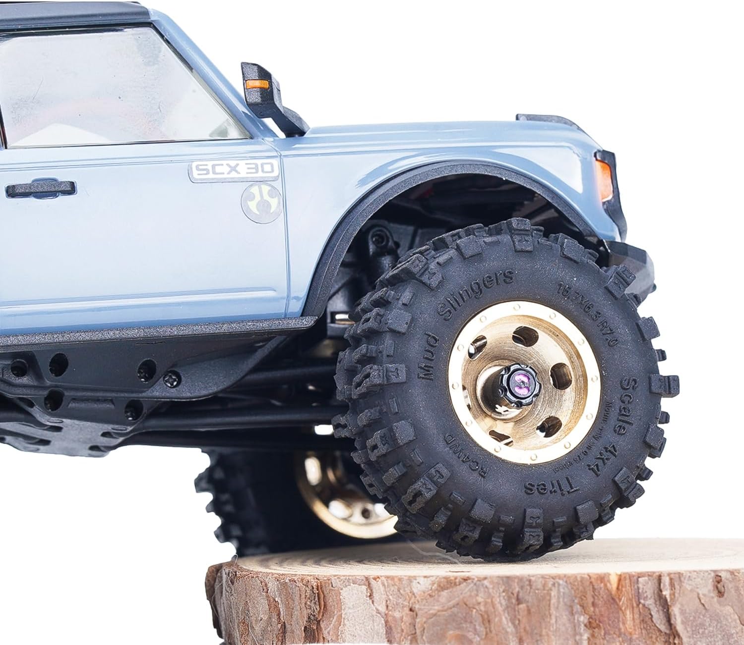 Deep Dish Brass 0.7inch Beadlock Wheels Hubs for 1/30 Axial SCX30 RC Crawler Car Upgrade Parts