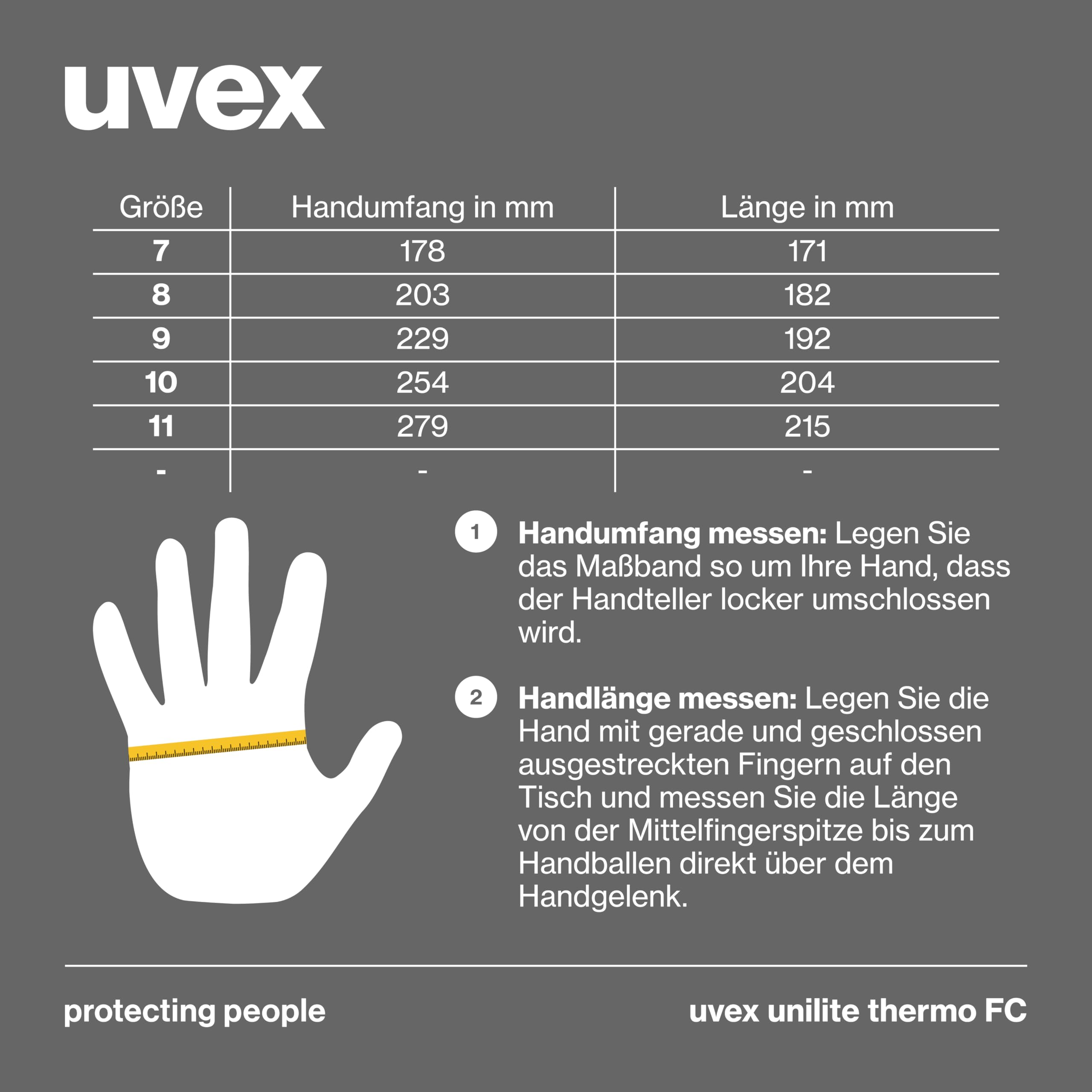 Uvex Unilite Thermo FC - Guantes de protección para invierno, forrados, unisex, para adultos, color rojo y negro, talla 10