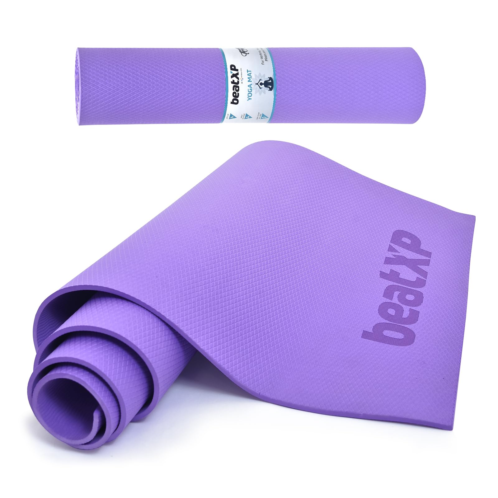beatXP 4mm EVA Yoga Mat for Women & Men | Textured Surface | Extra Thick | High Resilience Exercise Mat for Meditation | Floor & Gym Fitness Workout Mat |Purple| (B0B3JPBLZN) Amazon Price History, Amazon Price Tracker