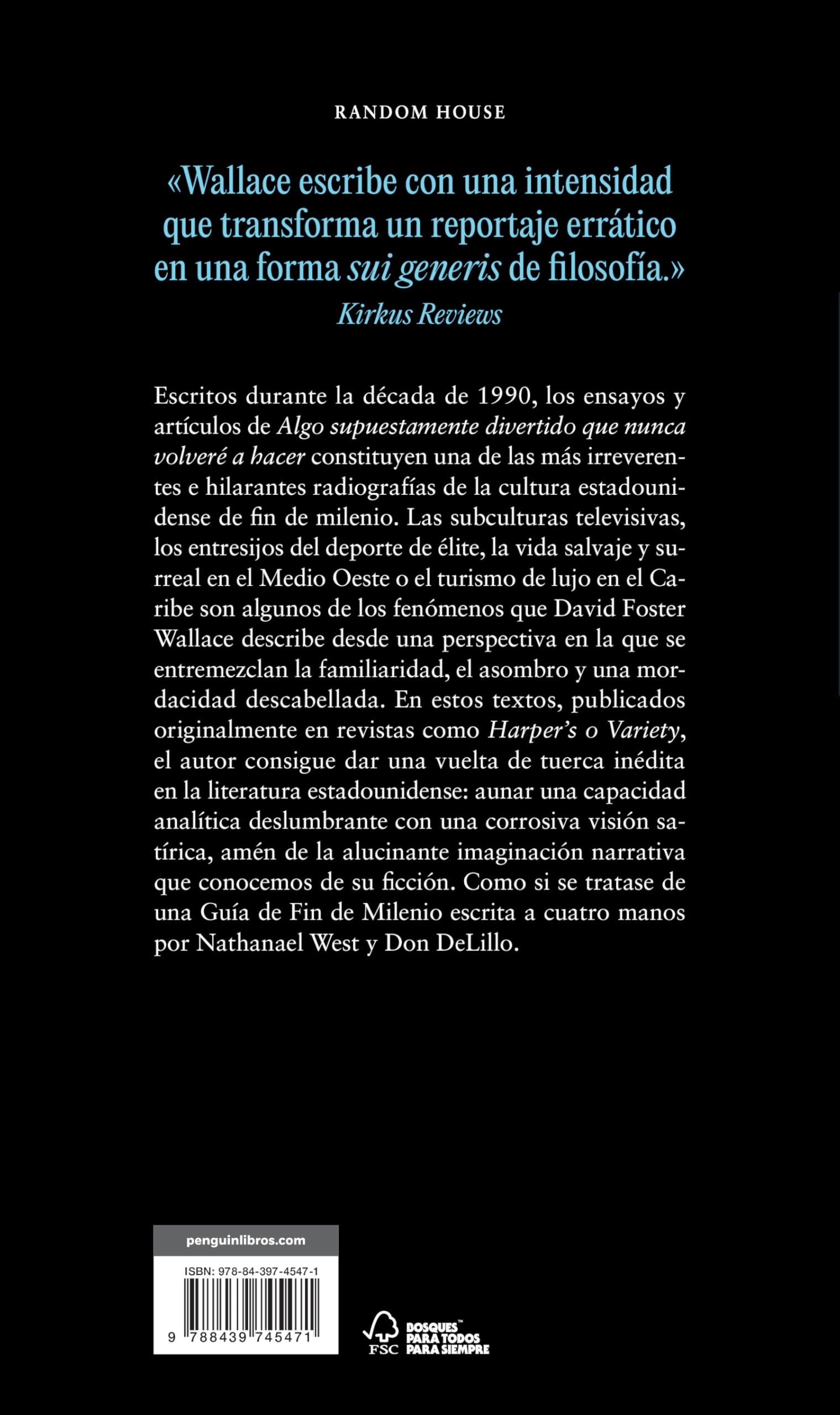 Algo supuestamente divertido que nunca volveré a hacer (Random House)