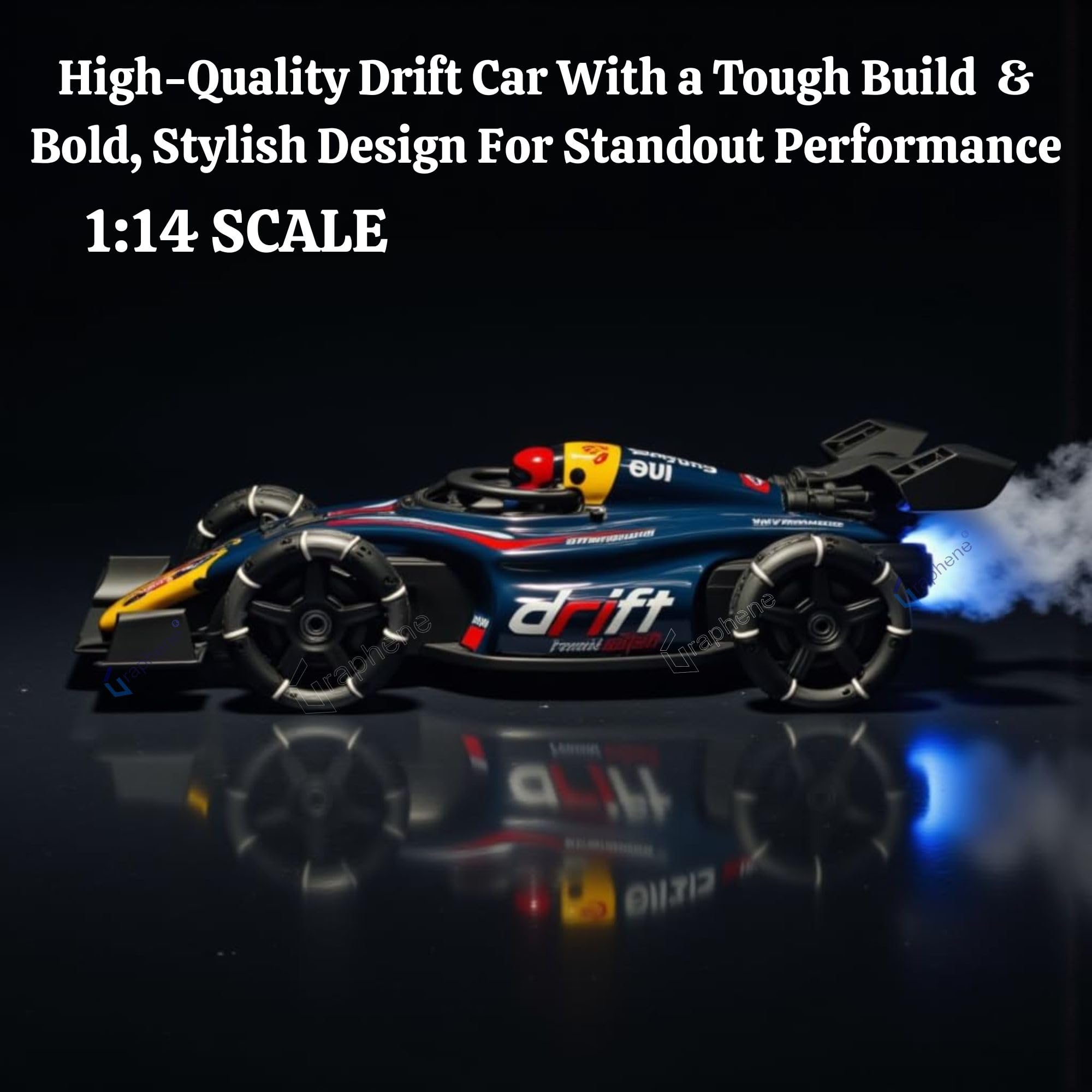 Graphene RC Drift Car - 360° Rotation & Smoke Effects -9