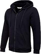 Mens Padded Borg Fleece Sherpa Lined Full Zip Up Hoodie Sweatshirt Quality Jacket M-3XL