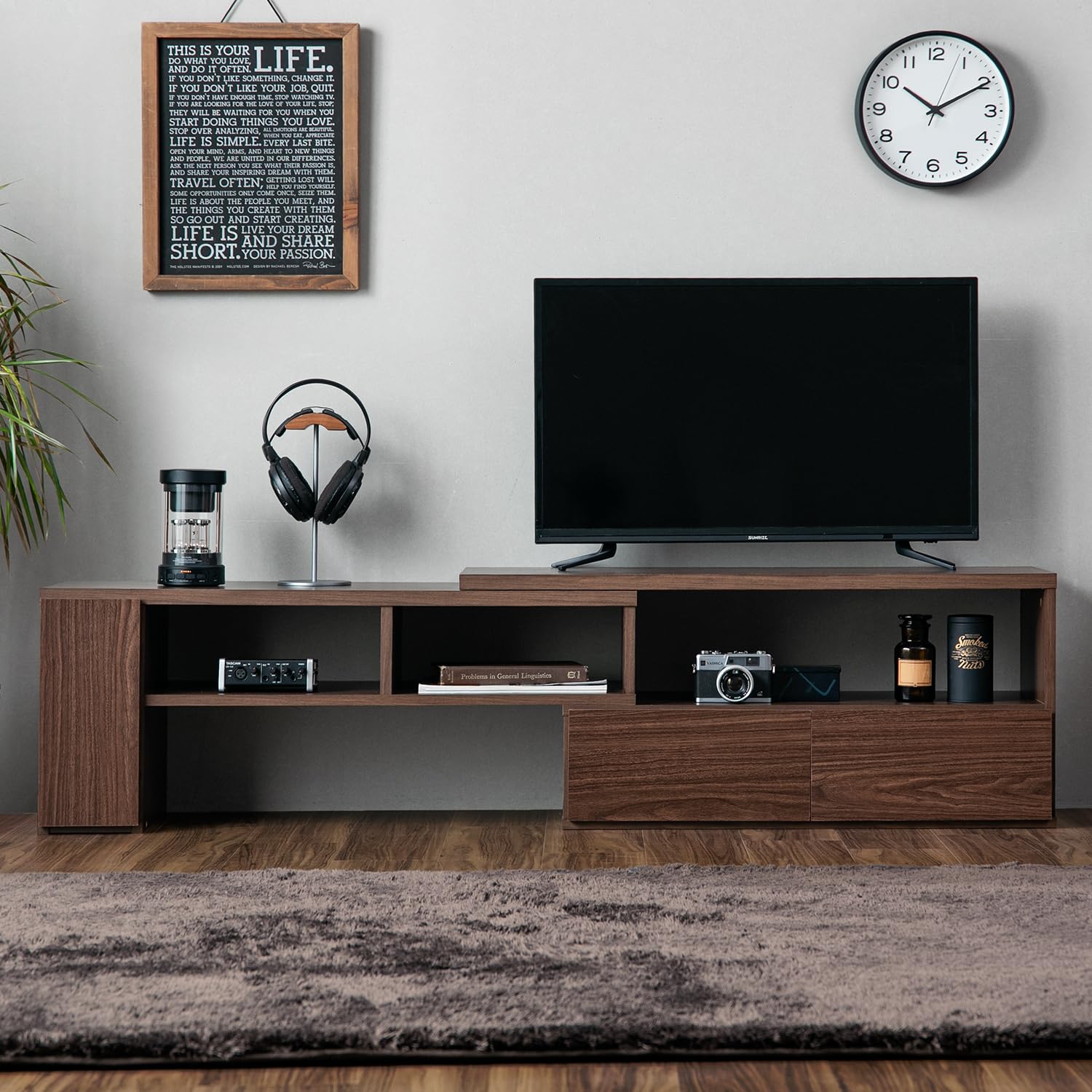 Amazon｜モダンデコ テレビ台 伸縮 テレビボード 幅95～160cm