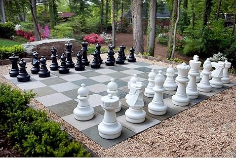 MegaChess Giant Oversized Premium Complete Set of Chess Pieces with 25 Inch Tall King - Black and White