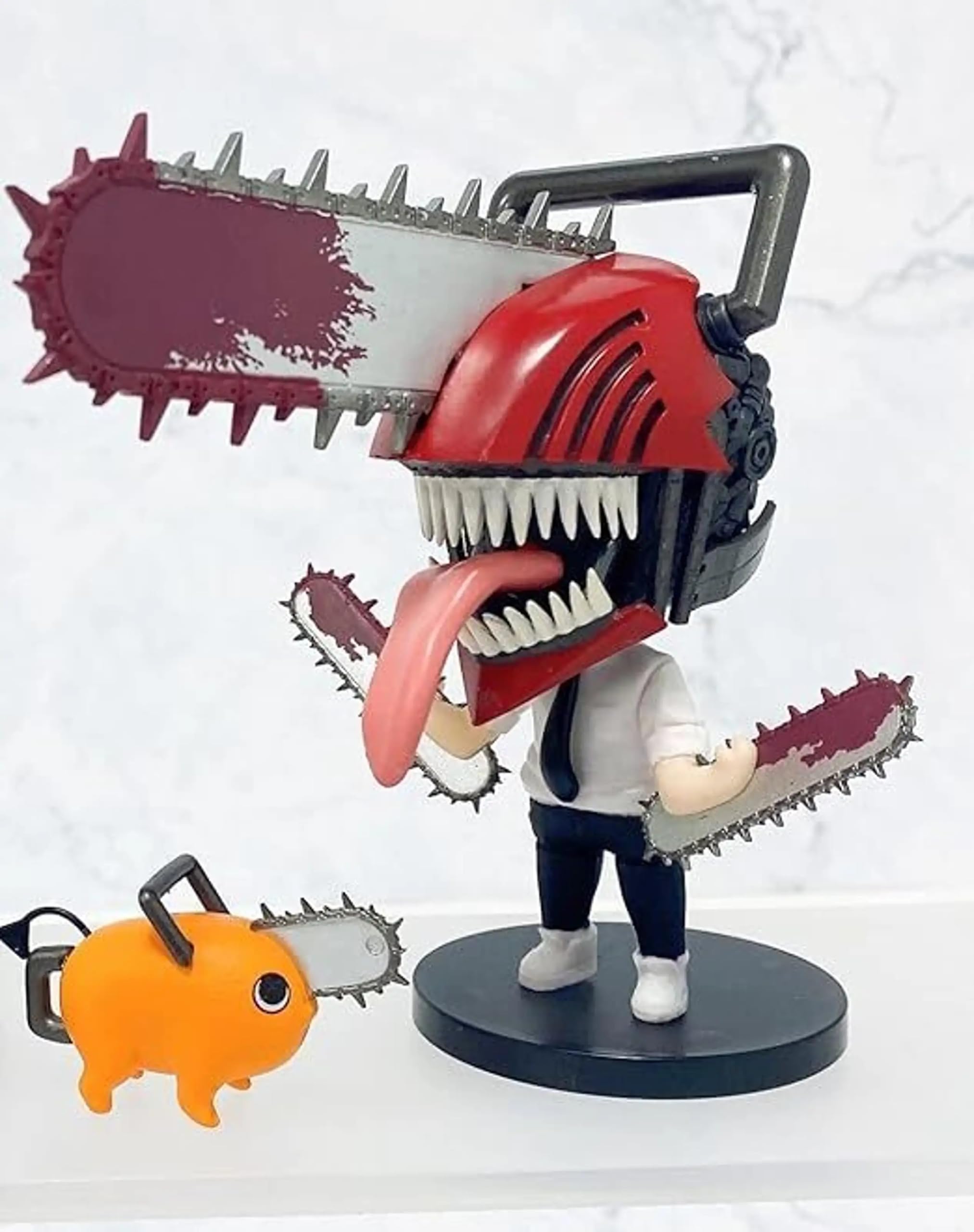 Zykan Chainsaw Man Denji and Pochita Action Figure Anime Multicolor PVC No Assembly Required-image-14