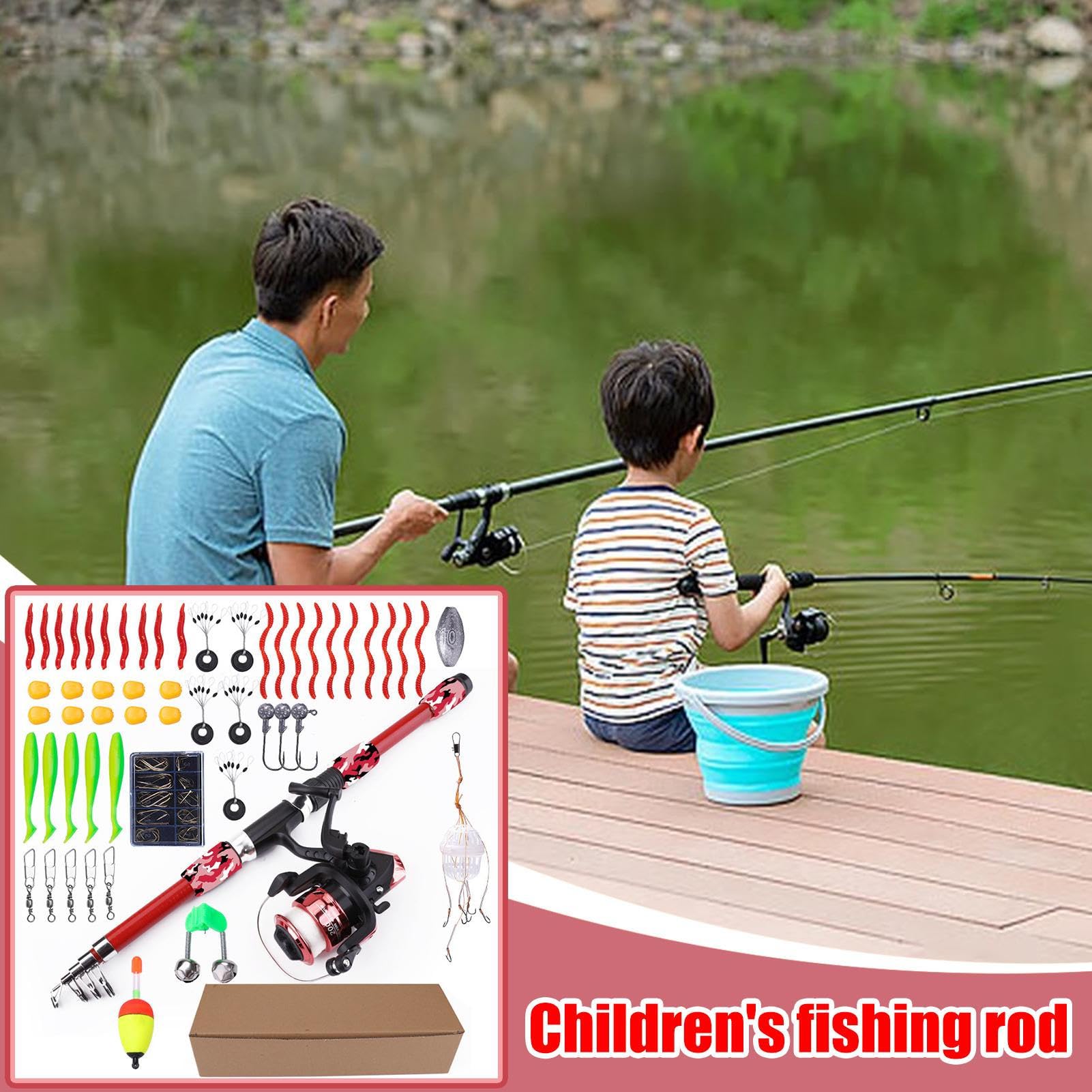 Fishing Pole for Kids 3-5