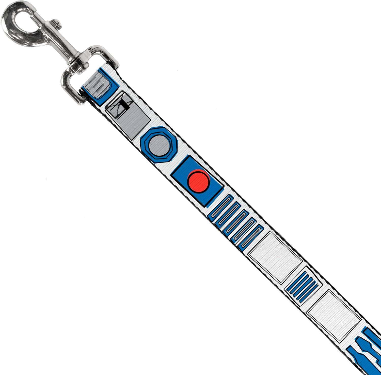 Star Wars Pet Leash, Dog Leash, Star Wars R2D2 Bounding Parts White Black Blue Gray Red, 6 Feet Long 1.0 Inch Wide