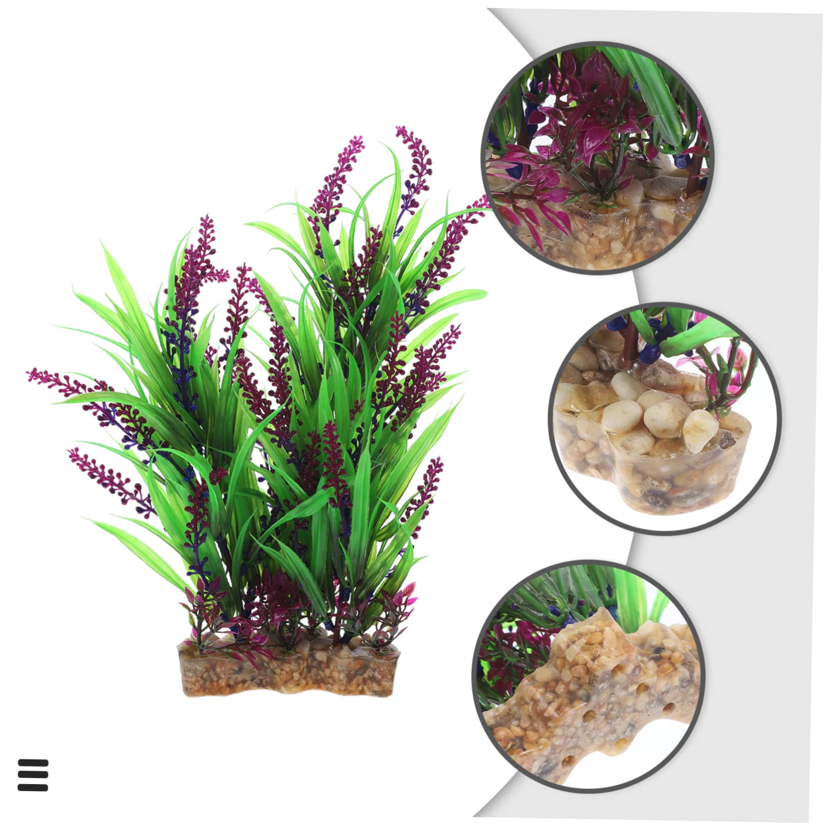 Sosoport 5 Piezas Plantas Acuáticas Artificiales Flora Artificial Decorativa Mini Plantas De Pecera Decoración De Acuáticas De Simulación Pecera Agua Hierba Aire Bonsái El Plastico