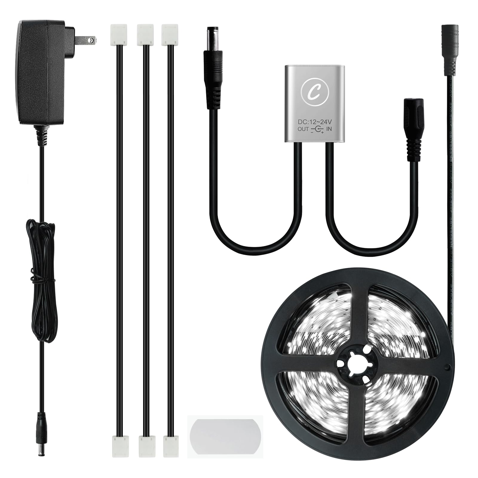 SENSKY 19.7FT/6M Cabinet Lighting Kit Flexible LED Strip Lights Kit with Cabinet Sensor Switch,Power Adapter for Gun Safe Cabinet Pantry Wardrobe Lighting (6000K, 6M)