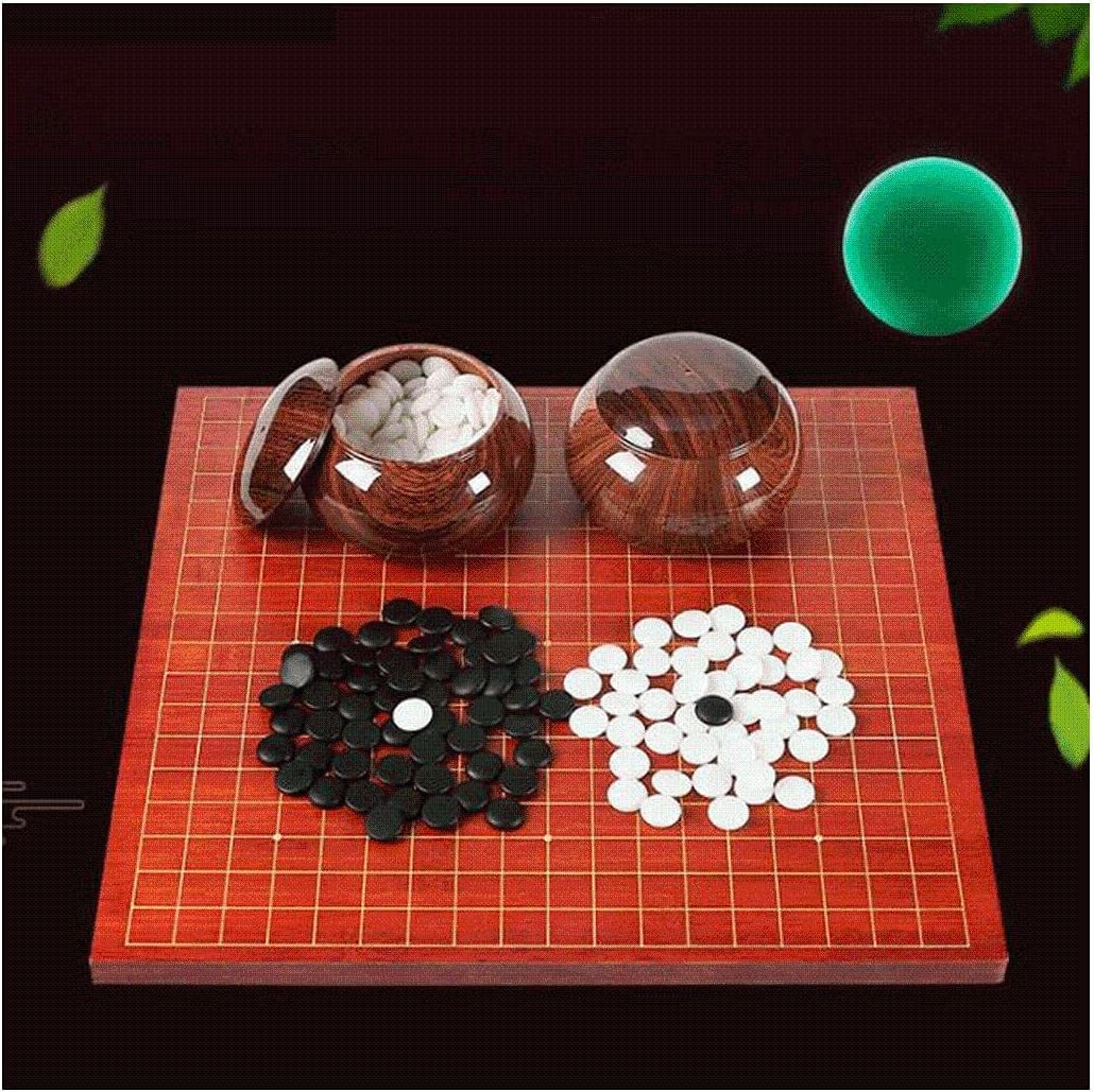 Juego de Mesa Go con 2 tazones, Piezas de ajedrez y Tablero de ajedrez, Juego de Mesa Go estratégico para 2 Jugadores, Juego de Mesa Go