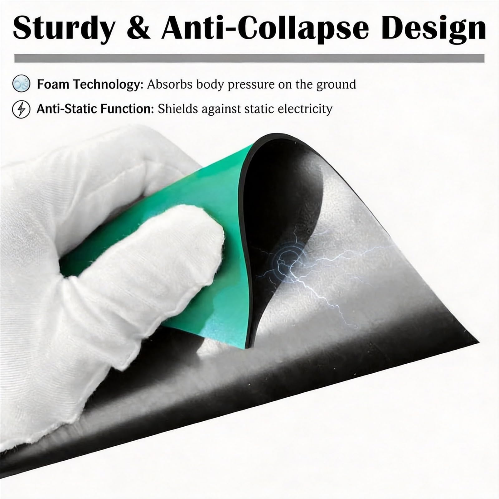 Rollos alfombrilla antiestática Estera De Soldadura Antiestática, Trabajo De Mantenimiento De Laboratorio De Reparación De Equipos ESD, Reparación De Computadoras | W L 0.5 x 10m