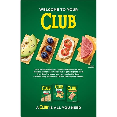 Miniatura 11 de Club Crackers, Bocadillos para el almuerzo, galletas saladas, extra mantecoso, caja de 13.7 onzas (1 caja)