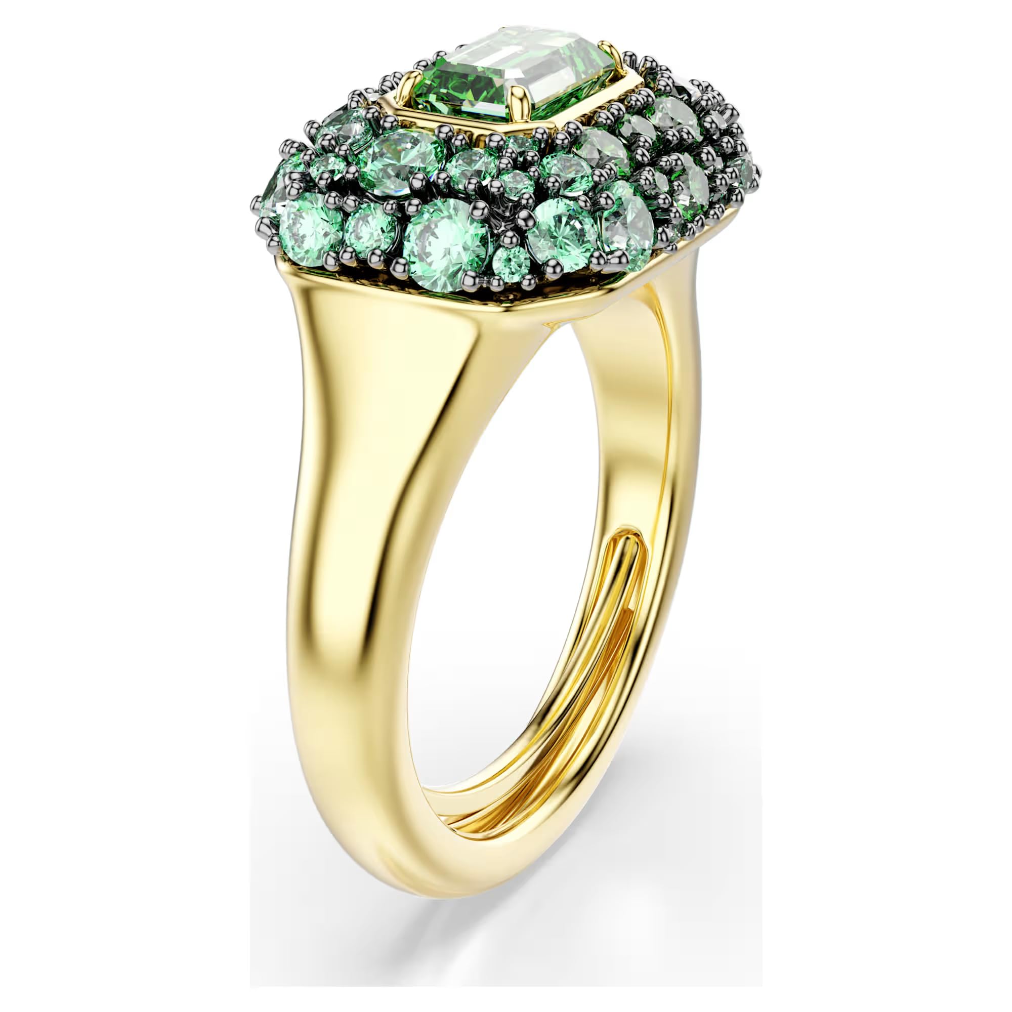 Bague Cocktail Sublima Taille octogonale Vert Finition or 18 carats