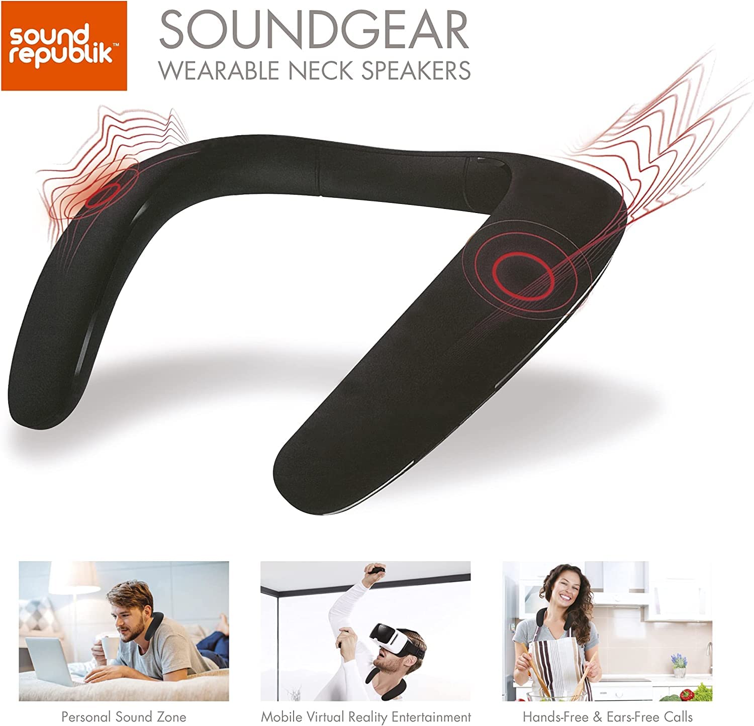Vfm Portable Wearable Neck Speaker Wireless With Bluetooth