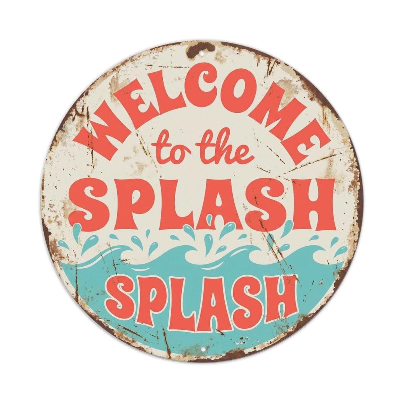 Welcome SplashMetal Tin Sign