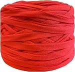 Paquet de 1 270g Fil de polyester fil de t-shirt fil de fil de fils de fil pour crochet t-Shirt fil de tissu fil de toile fil de crochet fil de DIY Pochettes de sac de tricot au crochet (rose pâle)