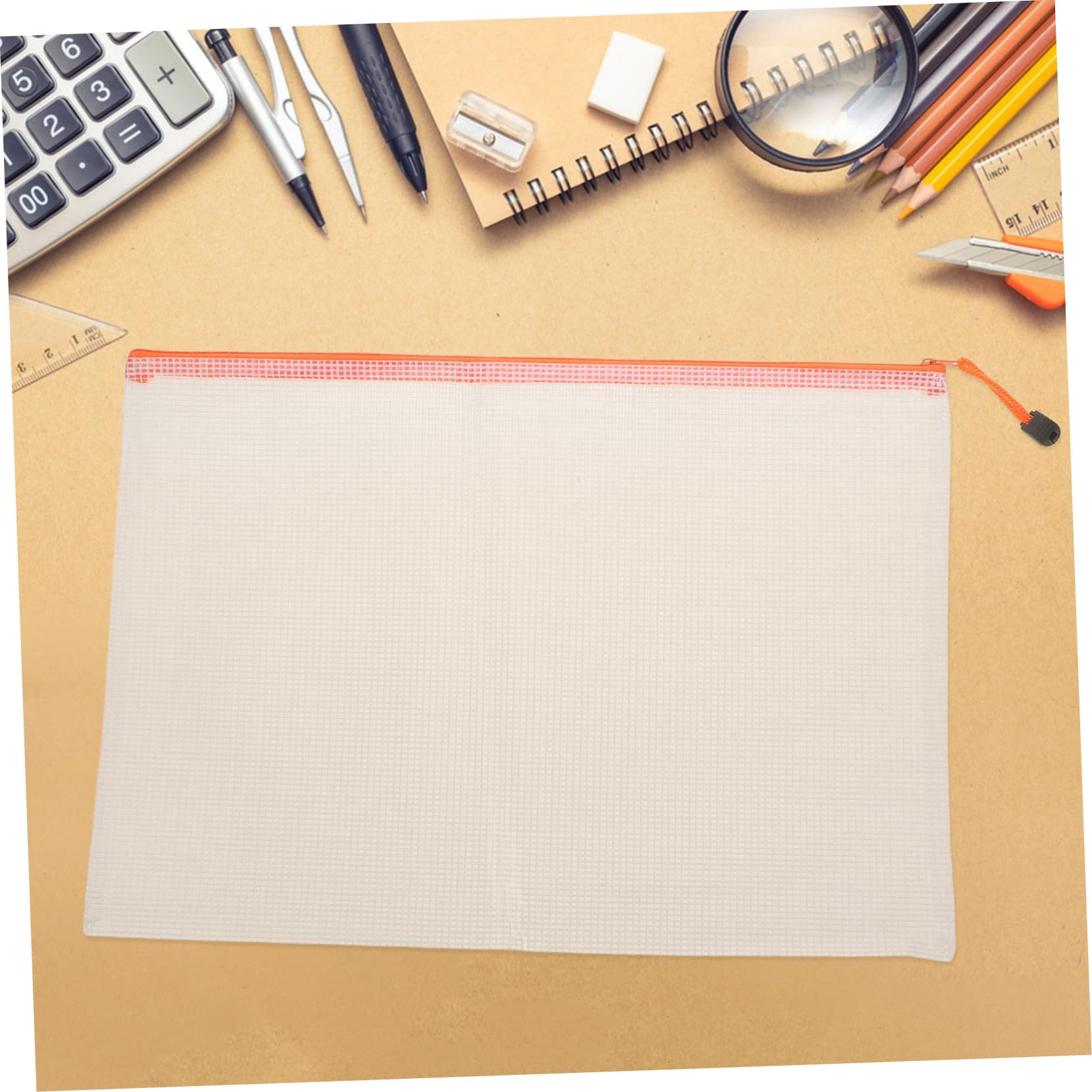 16 pezzi Buste Trasparenti con Zip Impermeabili Borse Organizer Colorate per Documenti Ufficio e Scuola Sacchetti Portadocumenti in Mesh per Archivio e Giochi