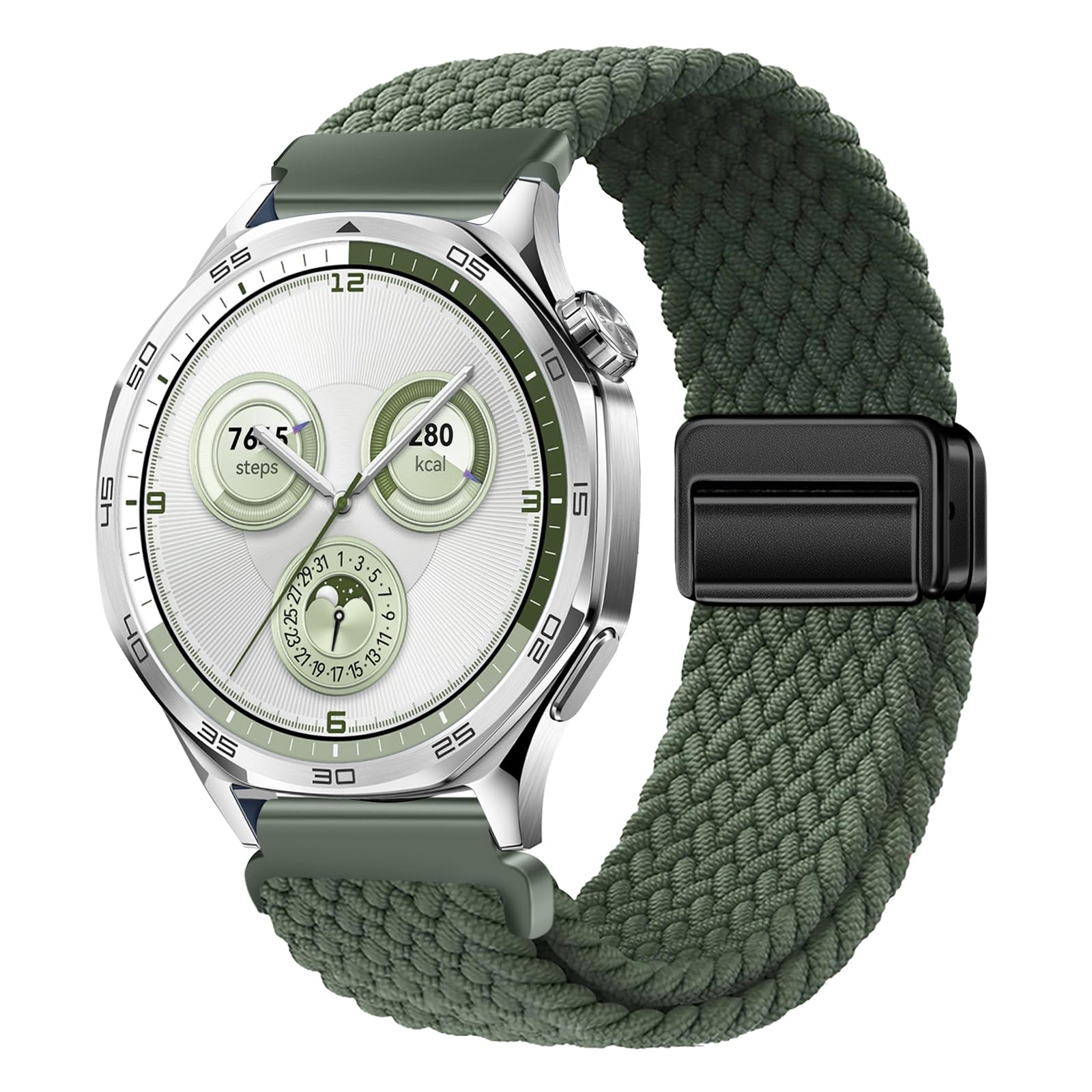 22mm Nylon Watch Straps Compatible with HUAWEI Watch GT 5 strap 46mm/Watch GT 4 3 2,Compatible with Samsung Watch 3 45mm/Gear S3 Frontier/Classic, Adjustable Replacement Band