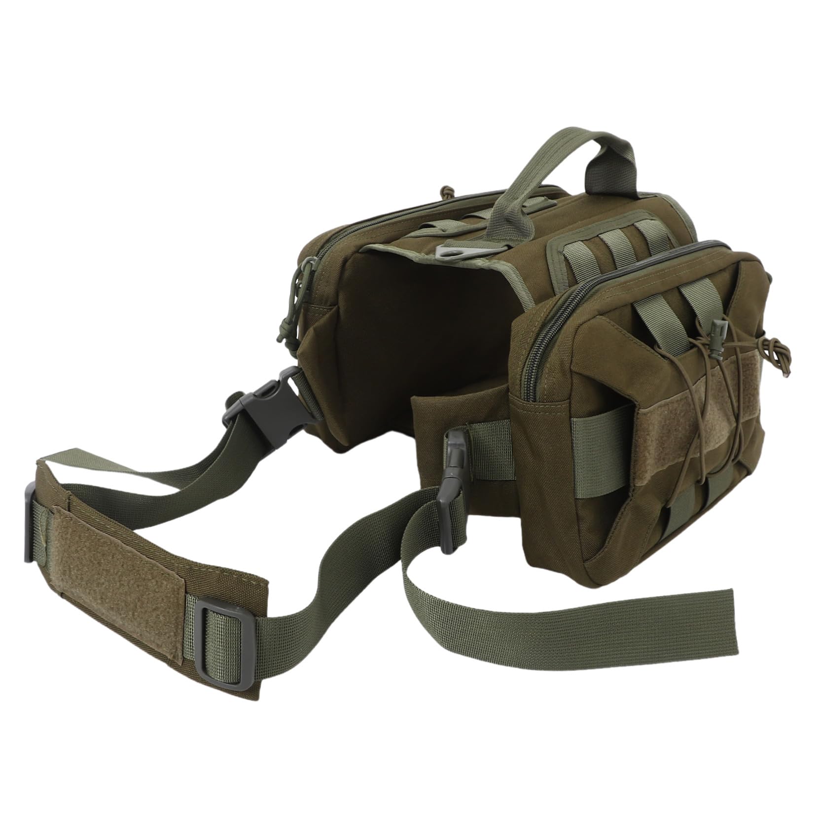 Sac à dos de voyage pour chien COLLBATH olive green avec poche latérale de transport