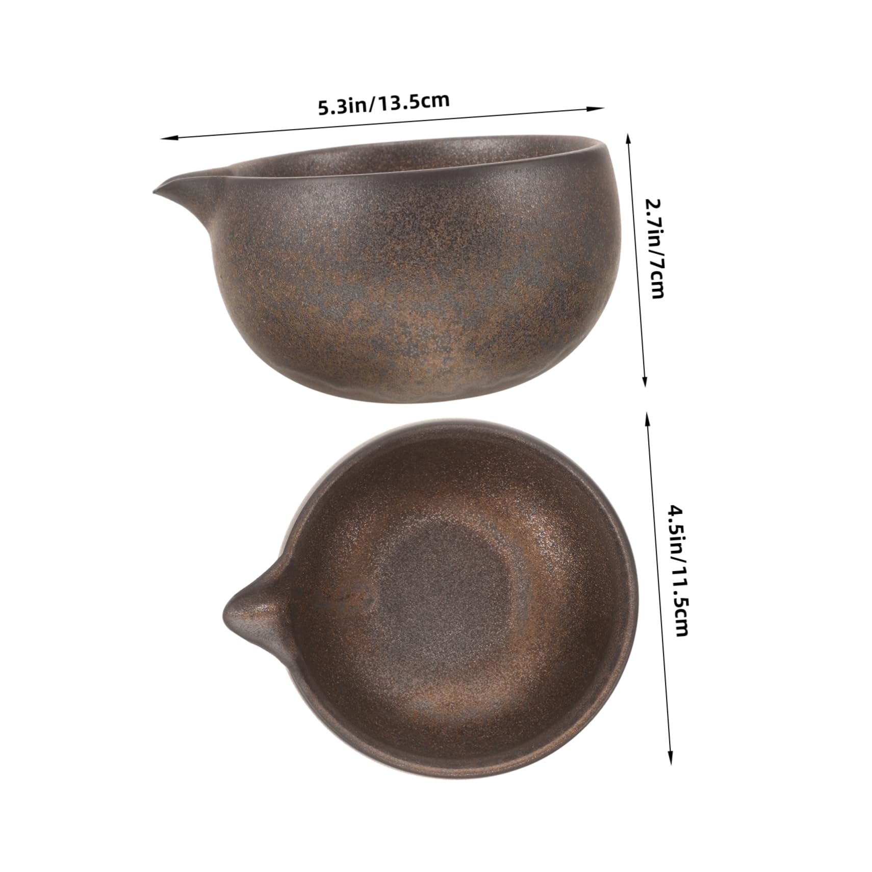 PRETYZOOM Japanese Tea Bowl Set Ceramic Matcha Cup Spout Green Tea Bowl for Friends