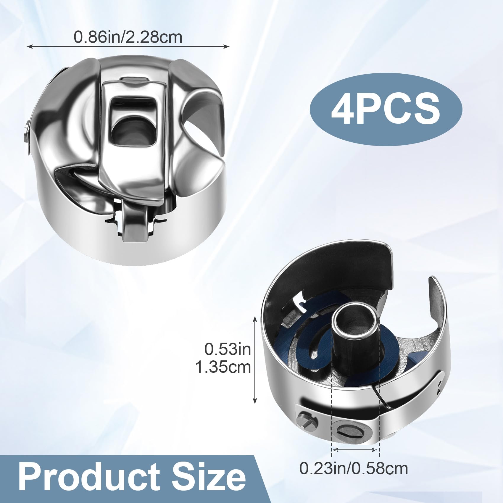 HINZIC 4Pcs Bobbin Case for Juki DDL-5550 DDL-8100 DDL-8300 DDL-8500 DDL-8700 Single Needle Sewing Machine for Front Loading #B1837-012-0A0