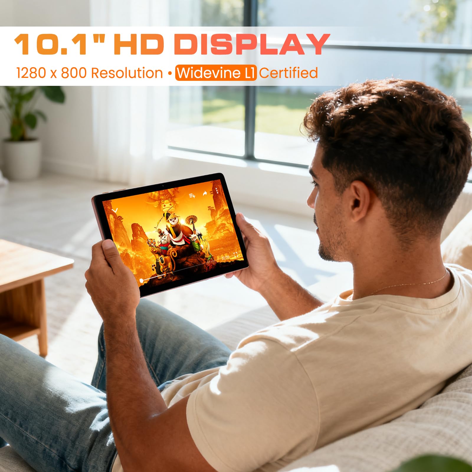 Global 3D Media 10.1 Tablet 新品未使用 10.1 inch Tablet, Android 15 Tablet, 12GB RAM 128GB Storage