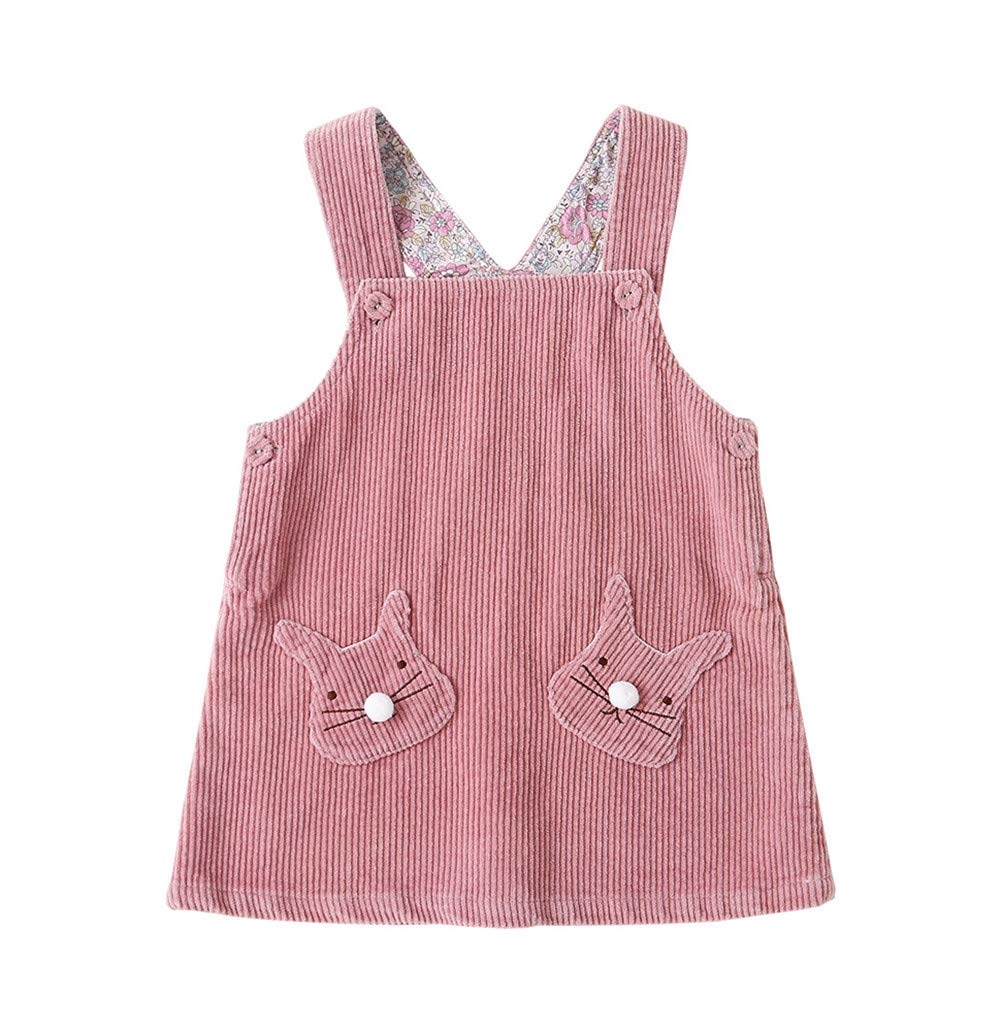 Mud KingdomLittle Girls Corduroy Jumper Dress Cute Cartoon