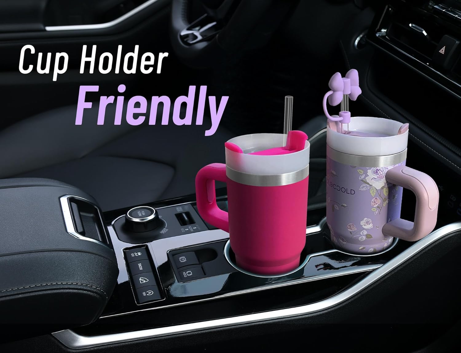 DLOCCOLD 16 oz Stainless Steel Tumbler with Lid and Straw, Double Wall Vacuum Insulated Travel Tumbler with Straw Cover Cap, Cupholder Friendly, Leak Resistant, Reusable Travel Coffee Mug - Image 5