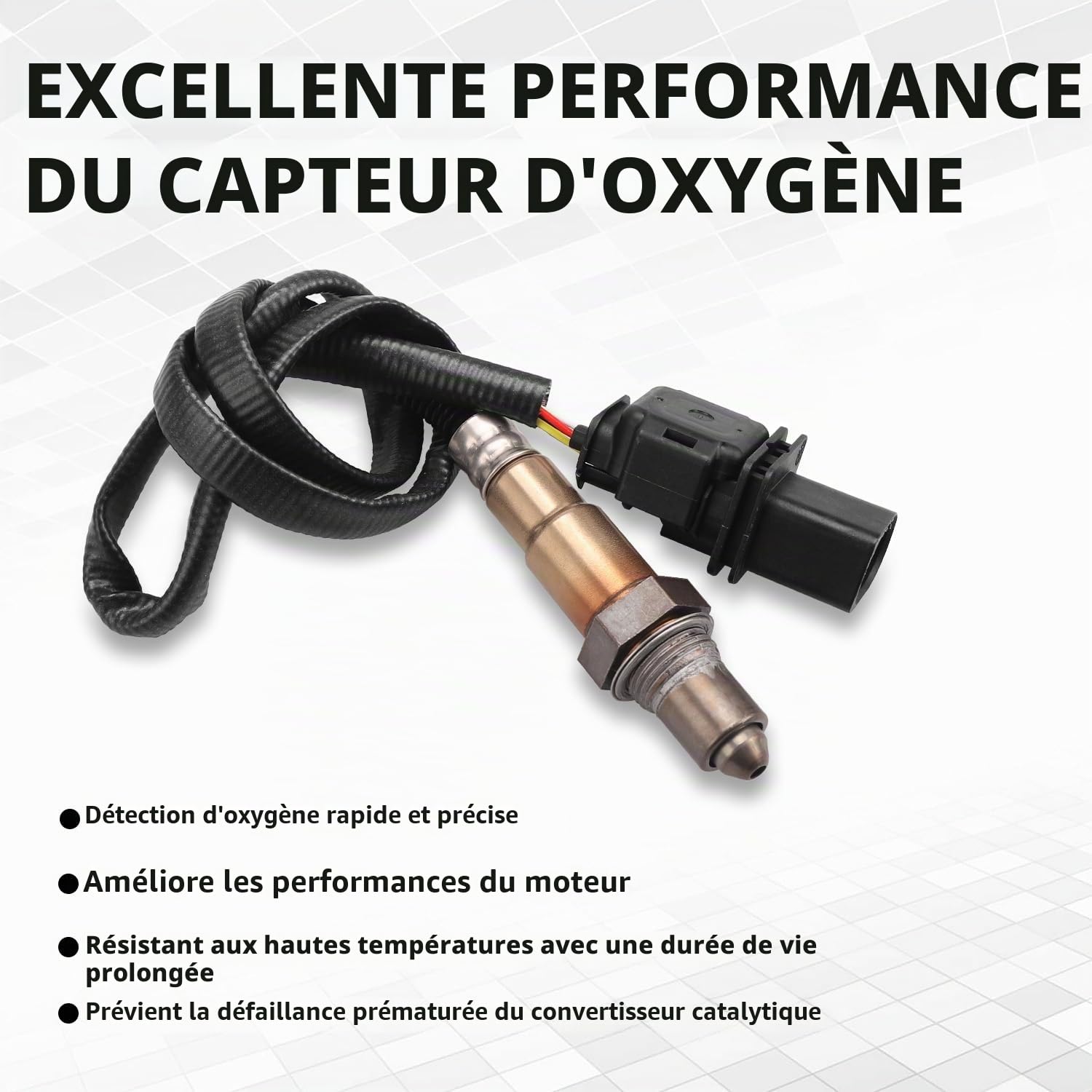 TECTICO Capteur D'oxygène Sonde Lambda Amont 0281004535 0281004454 0281004458 55275928, Compatible avec Alfa Romeo Giulietta/Fiat 500L 500X Doblo 2.0 1.6D Multijet JTDM/Renegade 1.6 2.0CRD, 1 pièce