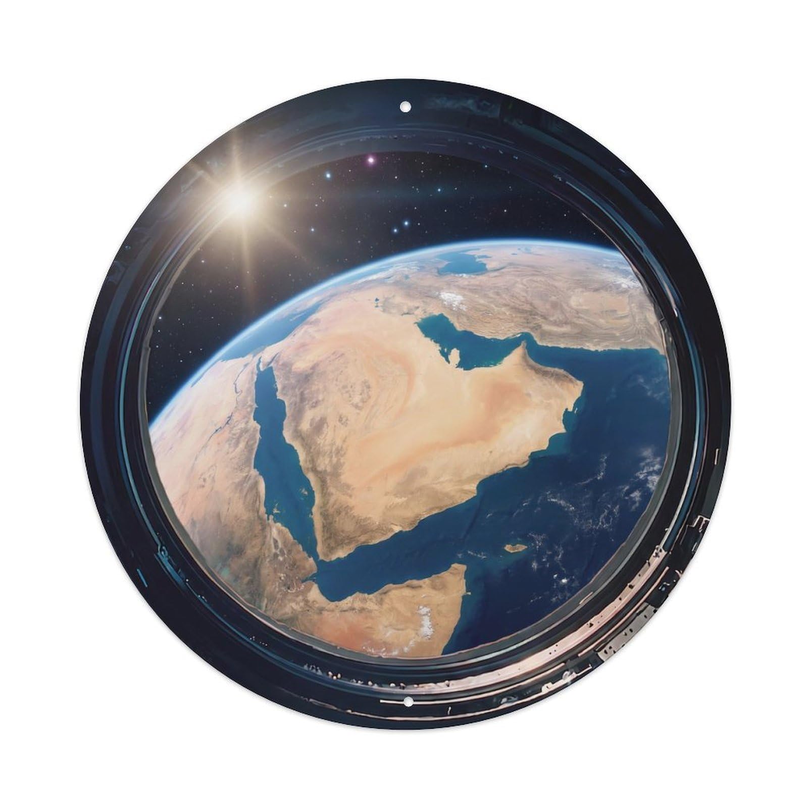 Earth Arabian Peninsula Desert Metal Tin Sign
