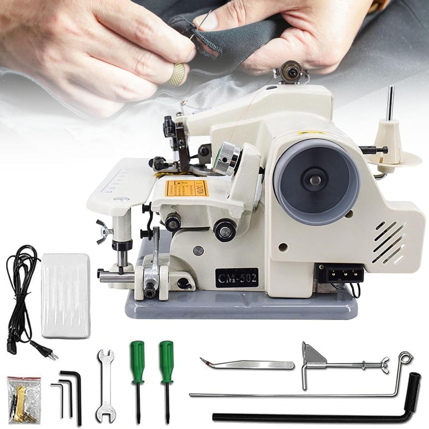 Máquina Dobladillos Puntada Invisible Con 10 Agujas Para Arreglos Profesionales - Máquina Coser Y Bordar Portátil Para Dobladillos Pantalones Con Pedal, Velocidad Máxima: 1200 Rpm