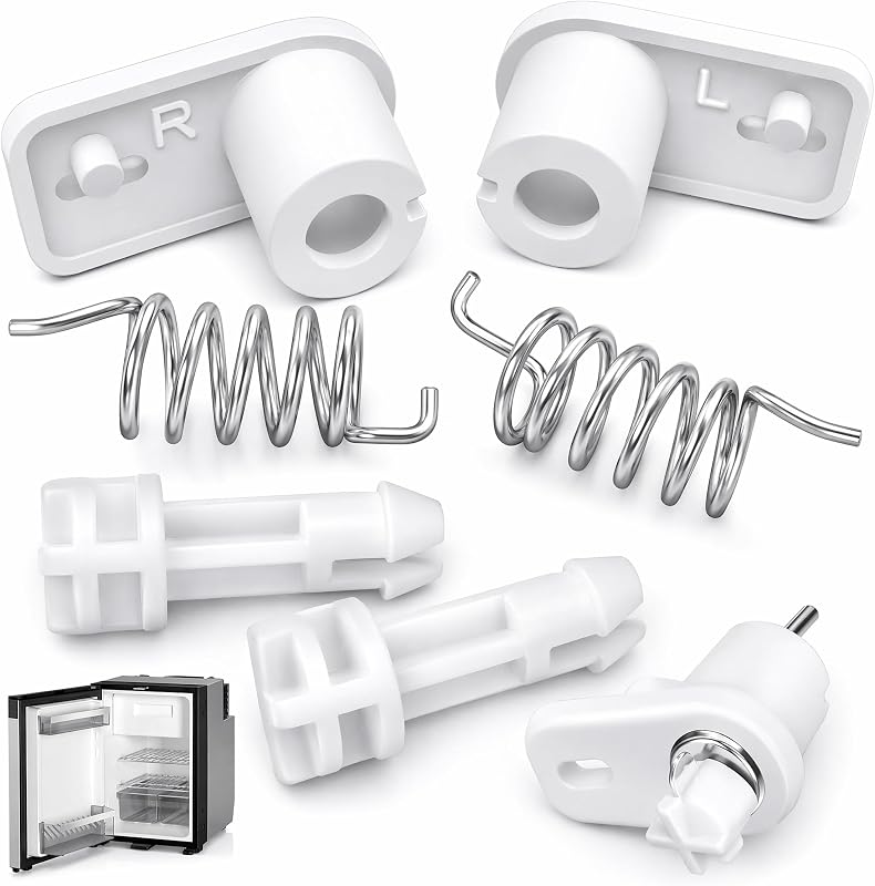 3-in-1 Left & Right Spring Assembly Kit with Housing, Spring and Bolt, Compatible with Dometic RV Camper Trailer Fridge Freezer, Replacement Part# 2932754019 2932754027 2002236004 2002236012