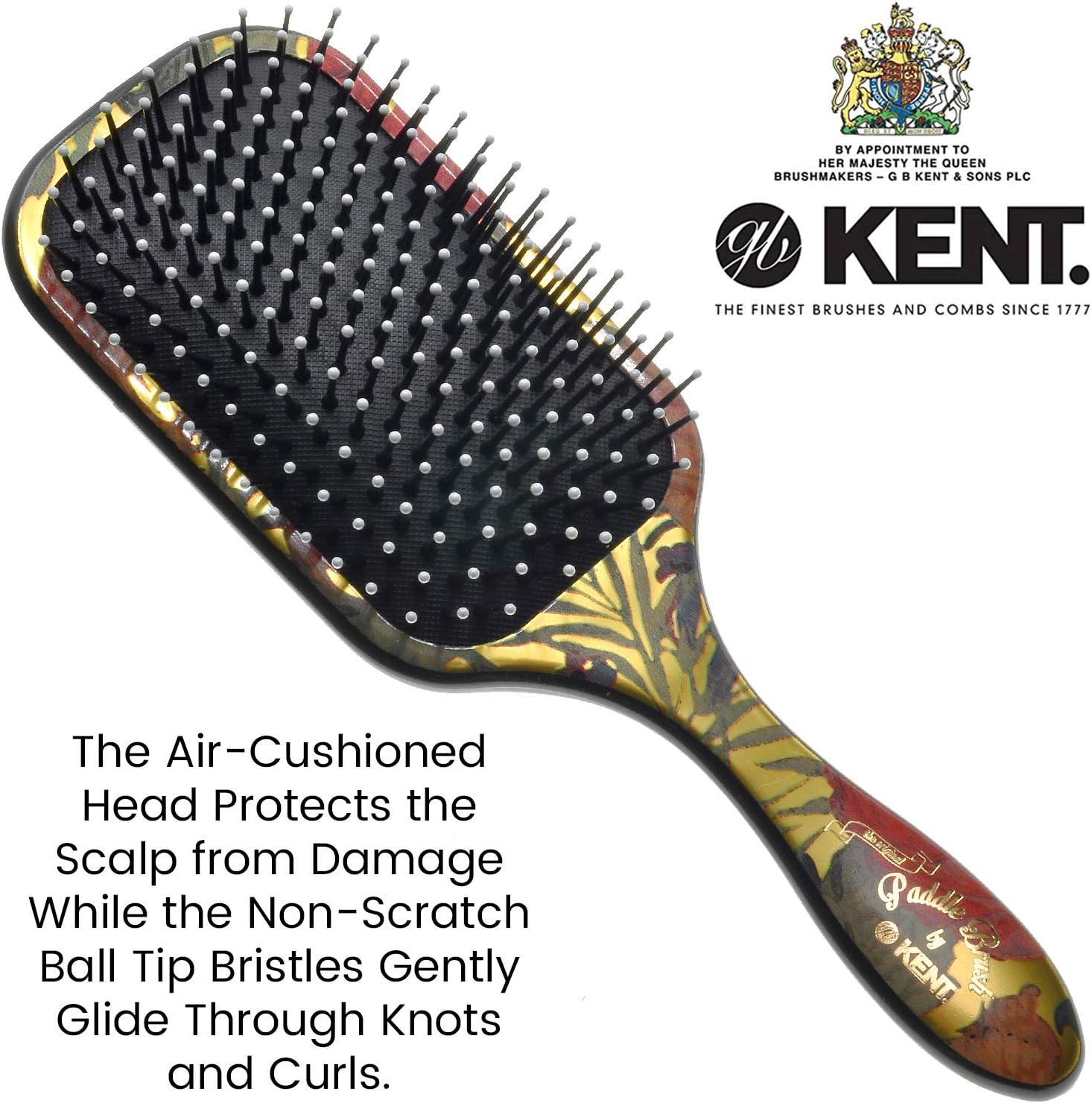 Kent Large Cushion Nylon Ball Tipped Quill Brush - LPB1 Floral (PACK OF 1), Multicoloured - Image 4