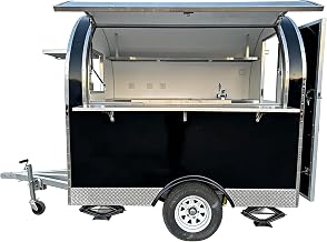 Compact Food Vending Trailer - Mobile Kitchen with Refrigeration for Small Business, Camp Catering & Street Coffee