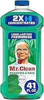 Mr. Clean 2X Concentrated All-Purpose Cleaner, Meadows & Rain Scent, 41oz - Multi-Surface Floor, Bathroom & Kitchen Mop Solution