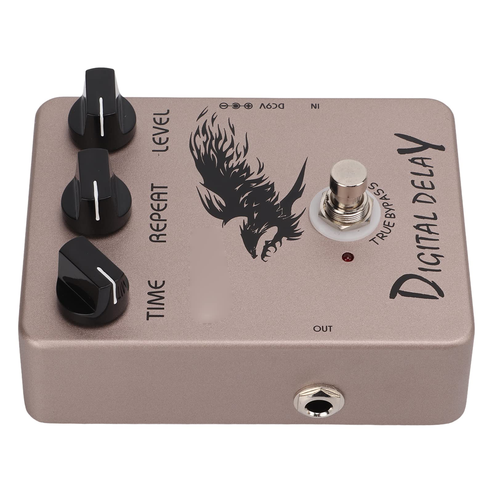 Pedali per chitarra elettrica, pedale effetto delay digitale in metallo 25ms~600ms per chitarre