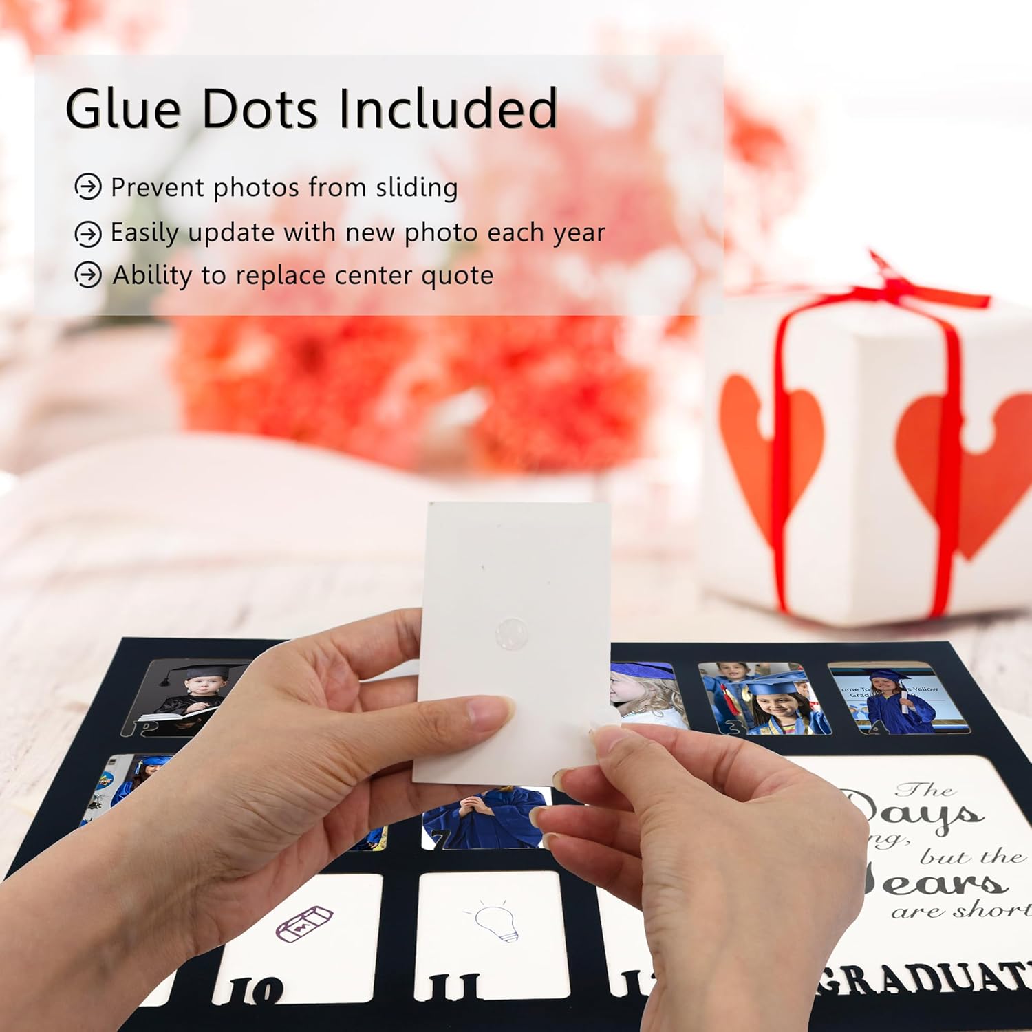 GMFrames School Years Picture Frames Pre-K to 12 Graduation School Photo Frame for Pre-School & Kindergarten to 12th Grade Keepsake for Graduation Gifts Student Black