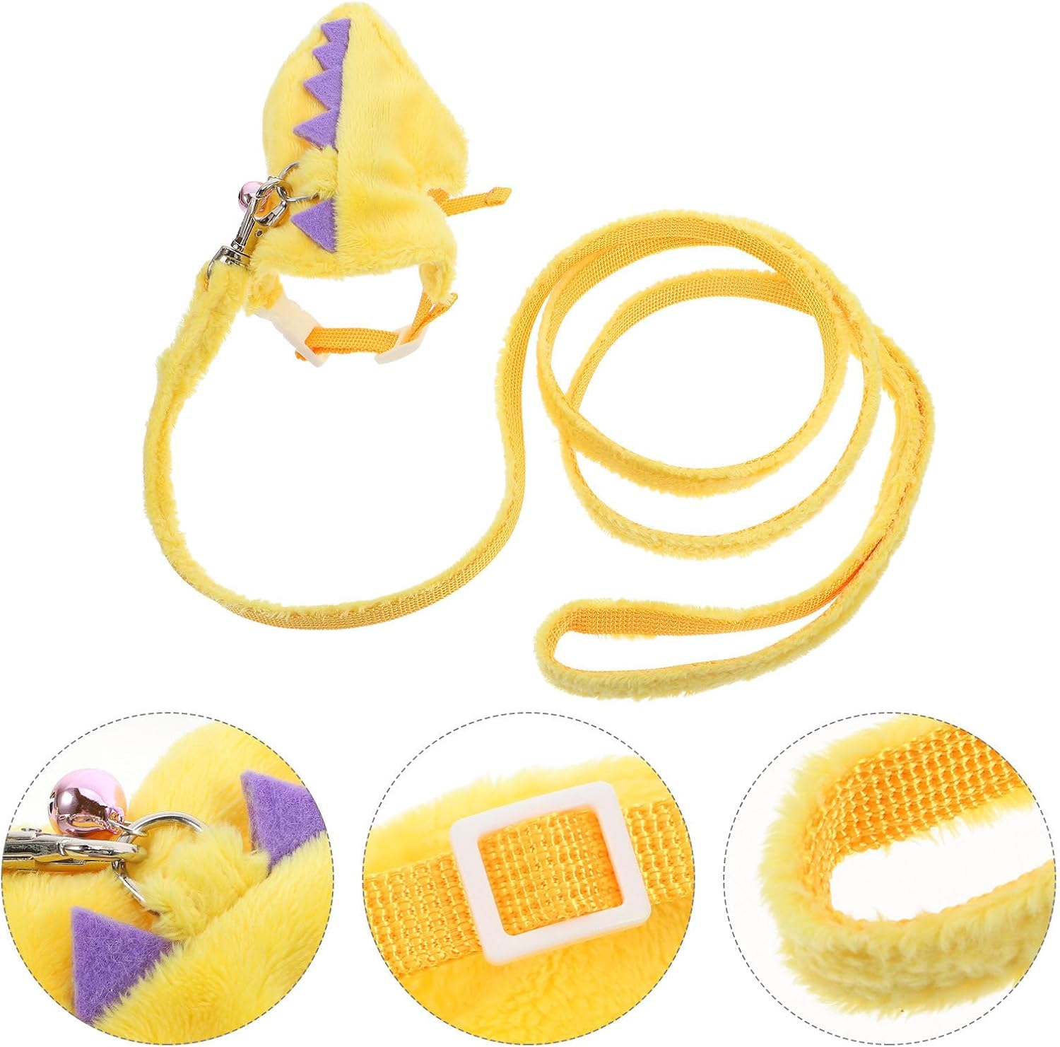 Toddmomy Comfortable Dinosaur Vest Leash for Small Animals and Guinea Ferrets, Made with Sturdy Short Plush and Non-Woven Fabrics, for Outdoor Walking and Safe Pet Control